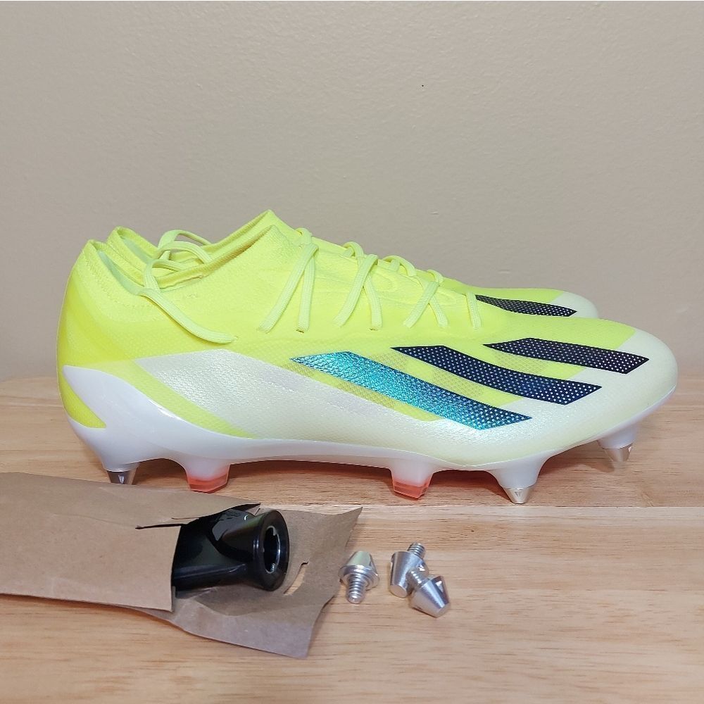 Adidas X Crazyfast.1 SG Elite Soccer Cleats Yellow IF0665 Men's Size 7.5